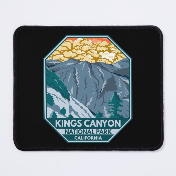 Item preview, Kings Canyon National Park Sunset Retro Emblem designed and sold by KrisSidDesigns.