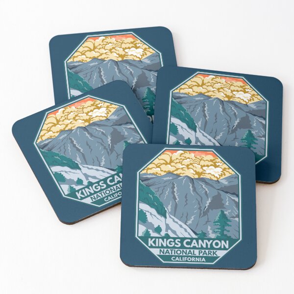 Item preview, Kings Canyon National Park Sunset Retro Emblem designed and sold by KrisSidDesigns.
