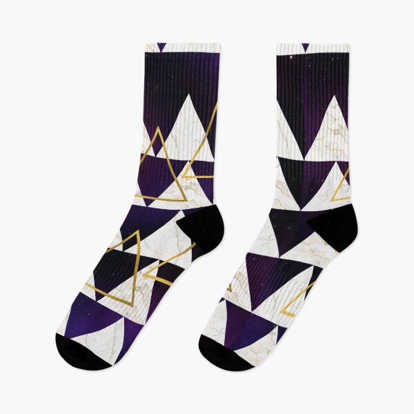 Item preview, Geometric Marble Pattern - Double Golden Triangles  designed and sold by MindedInc.