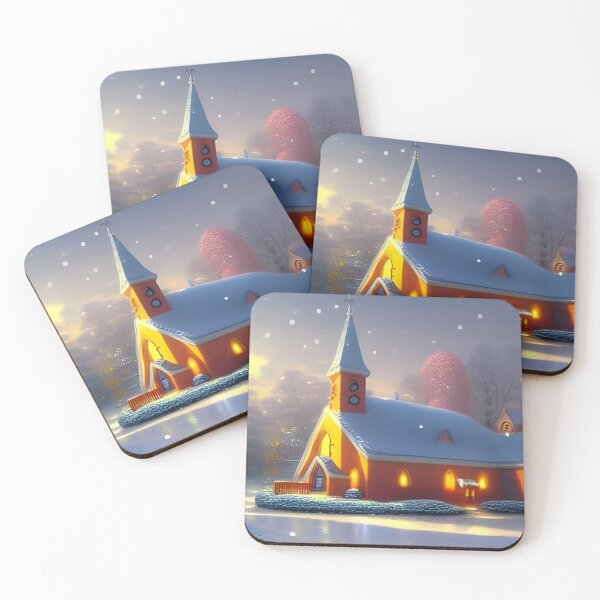 Item preview, Whimsical Christmas Chapel designed and sold by pinkal.