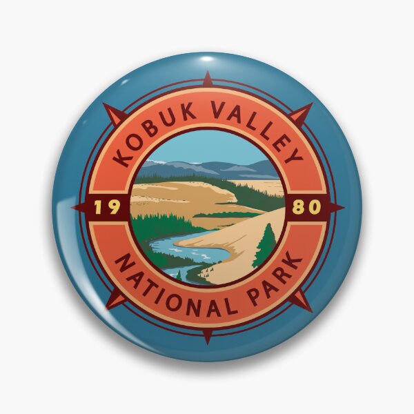 Item preview, Kobuk Valley National Park Retro Compass Emblem designed and sold by KrisSidDesigns.