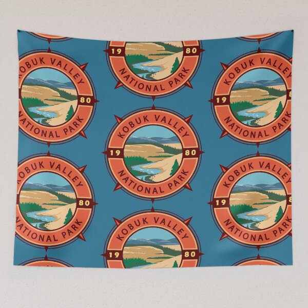 Item preview, Kobuk Valley National Park Retro Compass Emblem designed and sold by KrisSidDesigns.