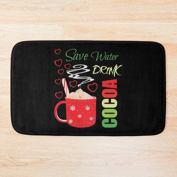 Item preview, Save water drink cocoa - Sticker design/Redbubble designed and sold by bluehatgraphics.
