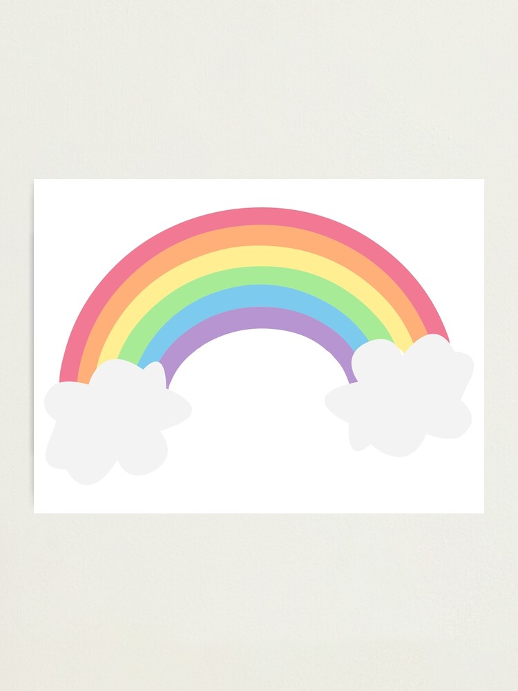 Lamina Fotografica Pastel Arcoiris Con Nubes De Designs111 Redbubble