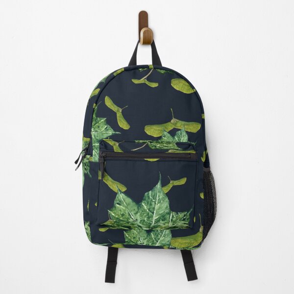 Item preview, Helicopter and maple leaf black seamless pattern  designed and sold by Yana Mustafina | Boho Soulful Designs.