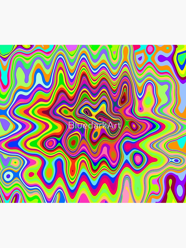 Psychedelic Glowing Colors Pattern by BluedarkArt