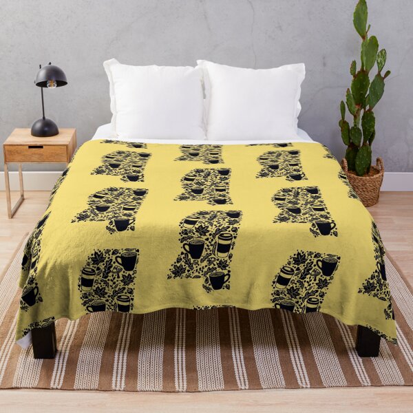Item preview, Autumn Season Mississippi Black silhouette With Yellow Background  designed and sold by missmann.