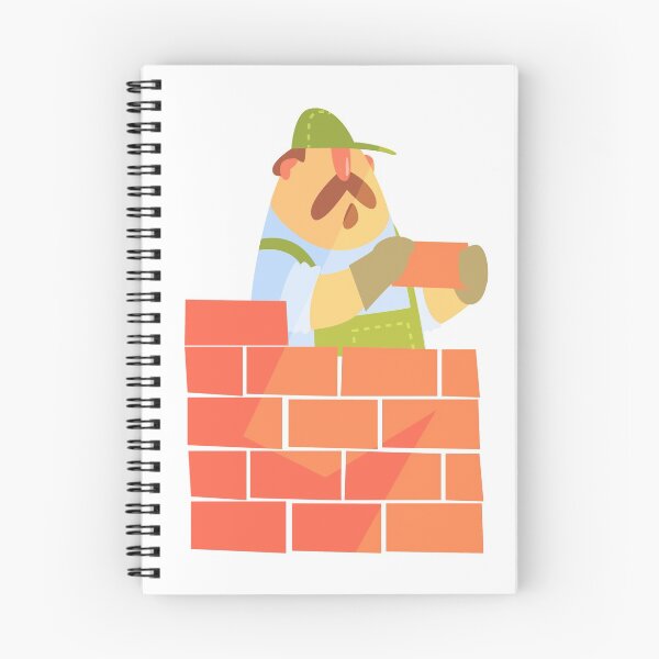 Item preview, Builder Laying A Brick Wall On Construction Site designed and sold by topvectors.