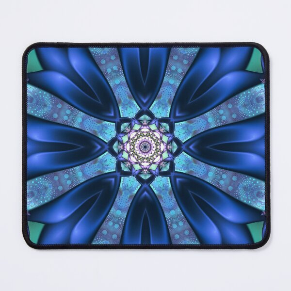 Item preview, Intertwining Mandala in Blue, Turquoise and Purple designed and sold by Kelly Dietrich Mandala & Fractal Art.