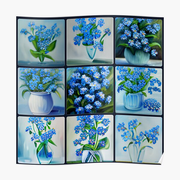 Decoración: Azul No Me Olvides | Redbubble