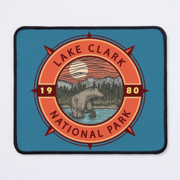 Item preview, Lake Clark National Park Brown Bear Retro Compass Emblem designed and sold by KrisSidDesigns.