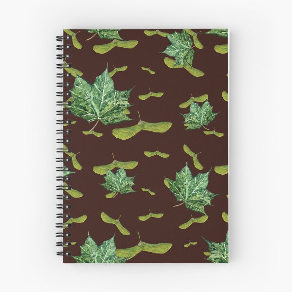 Item preview, Helicopter and maple leaf seamless pattern  designed and sold by Yana Mustafina | Boho Soulful Designs.