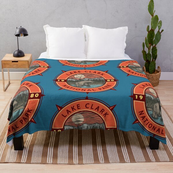 Item preview, Lake Clark National Park Brown Bear Retro Compass Emblem designed and sold by KrisSidDesigns.
