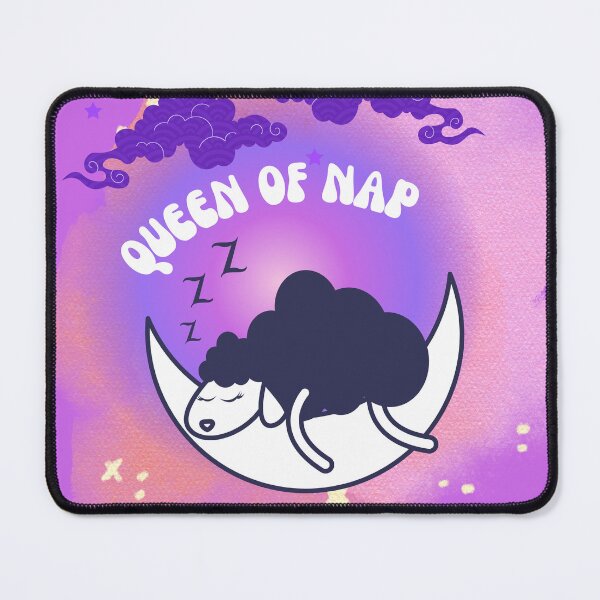 Item preview, Queen of nap cute sheep sleeping on moon designed and sold by Artistusha.