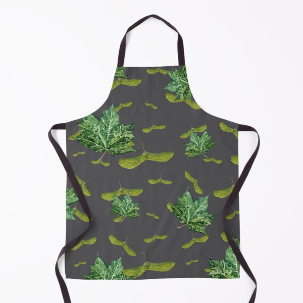 Item preview, Helicopter maple leaf black seamless pattern grey designed and sold by Yana Mustafina | Boho Soulful Designs.