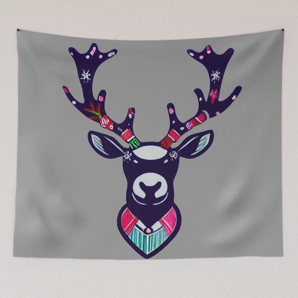 Item preview, Bull headed Christmas reindeer designed and sold by Nisyo.