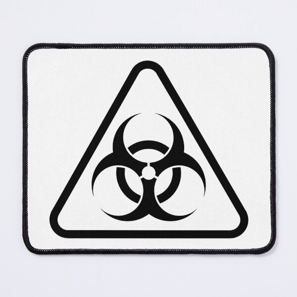 Artikelvorschau, Biohazard-Symbol innerhalb des Dreiecks biologische Gefahr entworfen und verkauft von Dreamakerstudio.