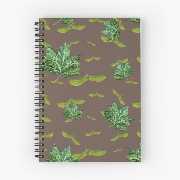 Item preview, Helicopter maple leaf seamless pattern  designed and sold by Yana Mustafina | Boho Soulful Designs.
