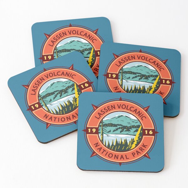 Item preview, Lassen Volcanic National Park Retro Compass Emblem designed and sold by KrisSidDesigns.