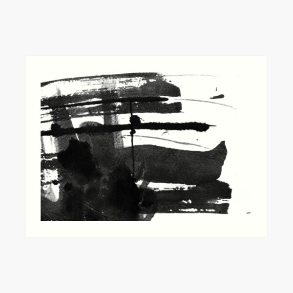 Black #abstract Art Print