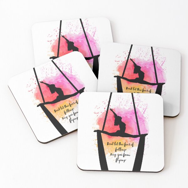 Item preview, Aerial Silks 'Fear of Falling' Quote Paint Splash designed and sold by PoleLife.