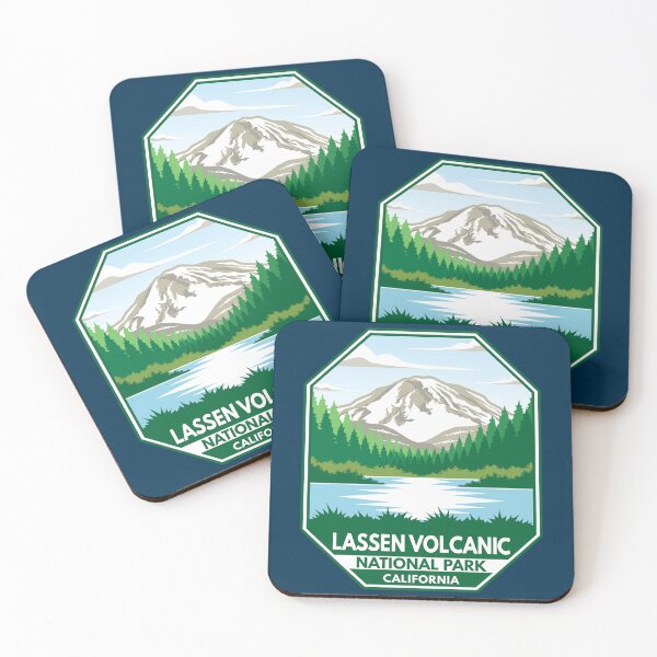 Item preview, Lassen Volcanic National Park Minimal Retro Emblem designed and sold by KrisSidDesigns.