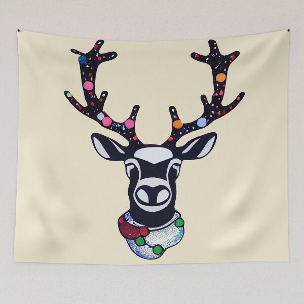 Item preview, Colorful Christmas reindeer designed and sold by Nisyo.