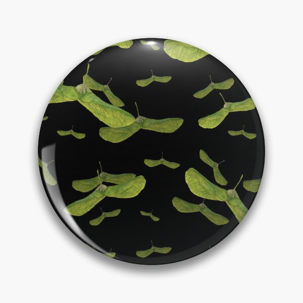 Artikelvorschau, Helicopter leaf seamless pattern black background entworfen und verkauft von Yana Mustafina | Boho Soulful Designs.