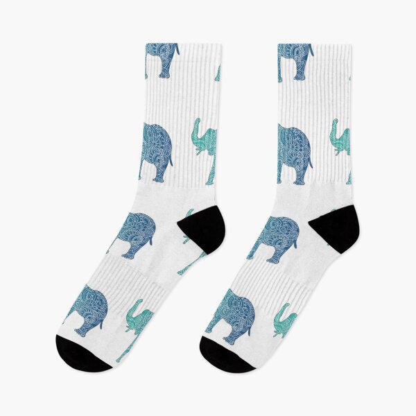 Artikelvorschau, Türkisblauer Blumenelefant entworfen und verkauft von Pavnud.