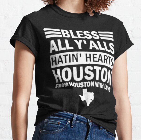 HOUSTON ASTROS Women's Fitted Tee Bless Their Hatin' 