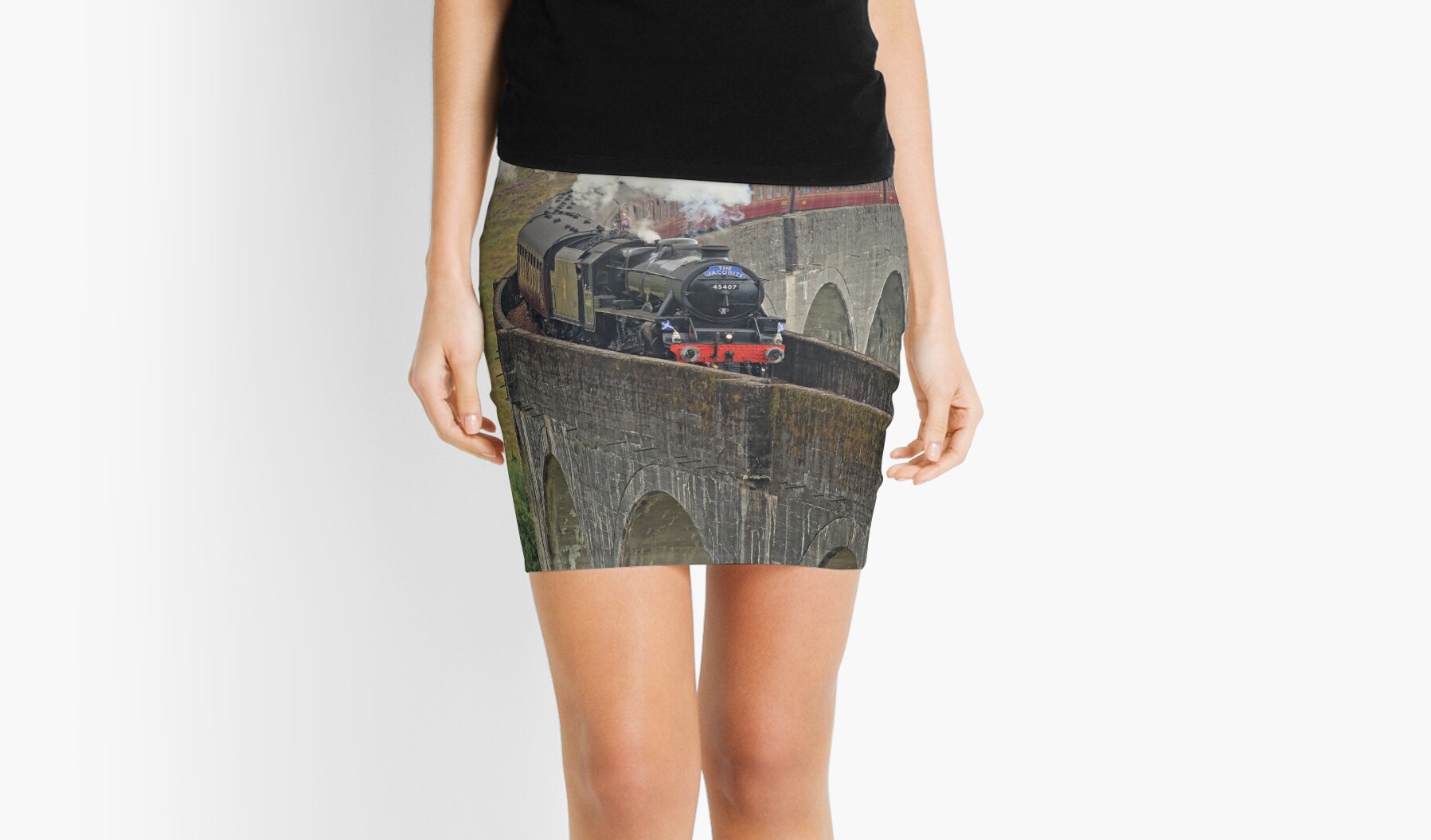short skirt with train