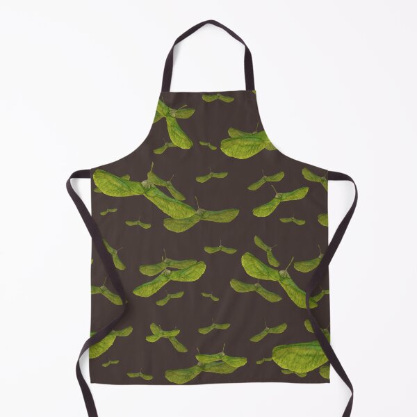 Item preview, Helicopter leaf seamless pattern dark background designed and sold by Yana Mustafina | Boho Soulful Designs.