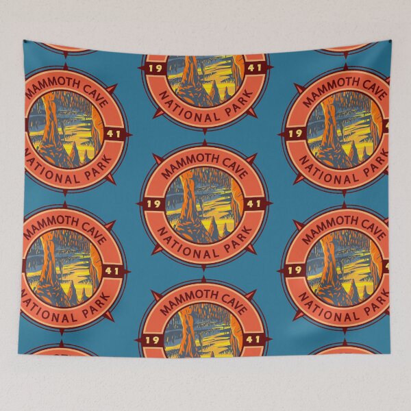 Item preview, Mammoth Cave National Park Retro Compass Emblem designed and sold by KrisSidDesigns.
