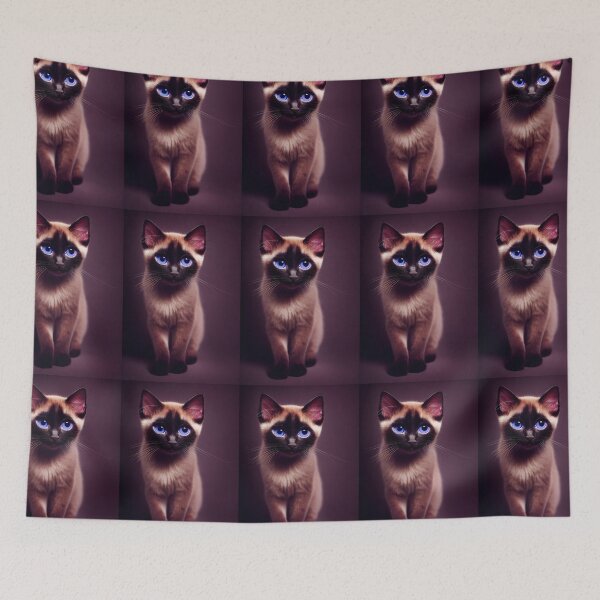 Item preview, Siamese kitten designed and sold by inkMortar.