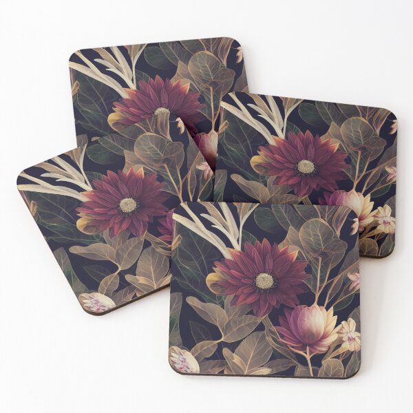 Item preview, Dark vintage boho tropical botanical pattern designed and sold by Lenkooo.