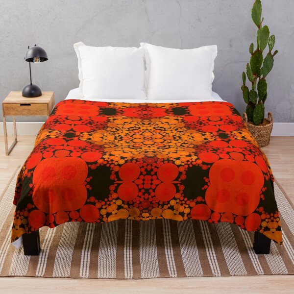 Item preview, Dot Mandala Flower Orange designed and sold by WormholeOrbital.