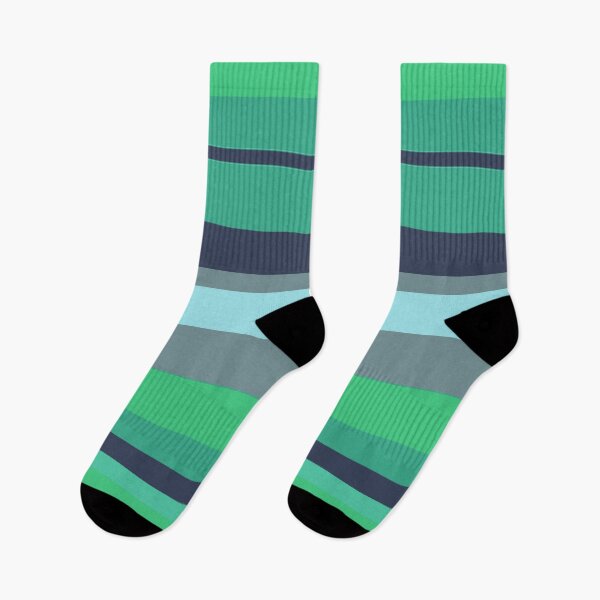 Item preview, Teal Green, Green and Pale Blue Striped Design designed and sold by taiche.