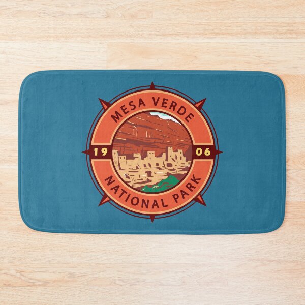 Item preview, Mesa Verde National Park Retro Compass Emblem designed and sold by KrisSidDesigns.