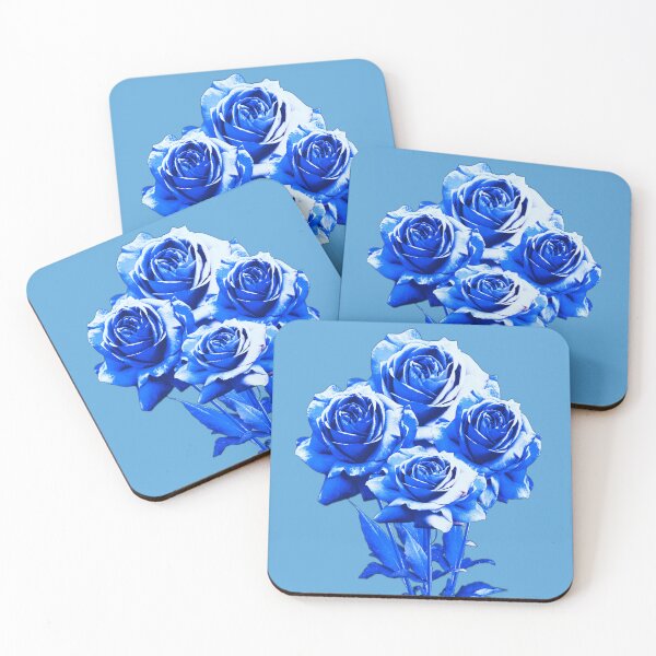 Item preview, Blue Roses with Blue Background  designed and sold by atroffire.