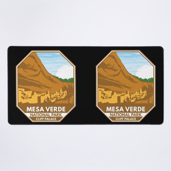 Item preview, Mesa Verde National Park Cliff Palace Retro Emblem designed and sold by KrisSidDesigns.