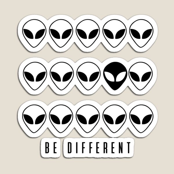 Item preview, BE DIFFERENT - ALIEN (black) designed and sold by eileendiaries.
