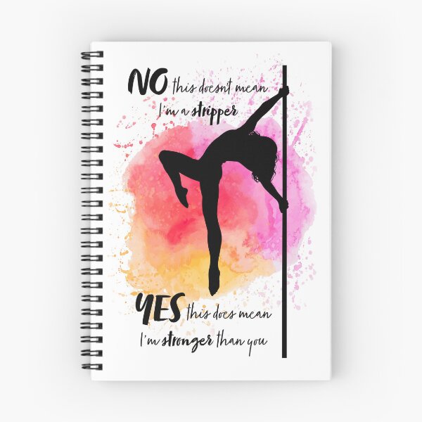Item preview, Pole Dancing 'Stronger Than You' Quote Paint Splash designed and sold by PoleLife.