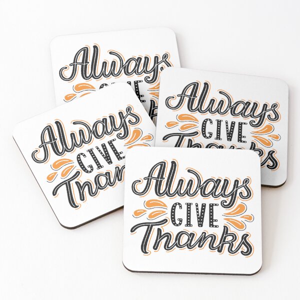 Item preview, Text Always Give Thanks in black color designed and sold by Cutululu.