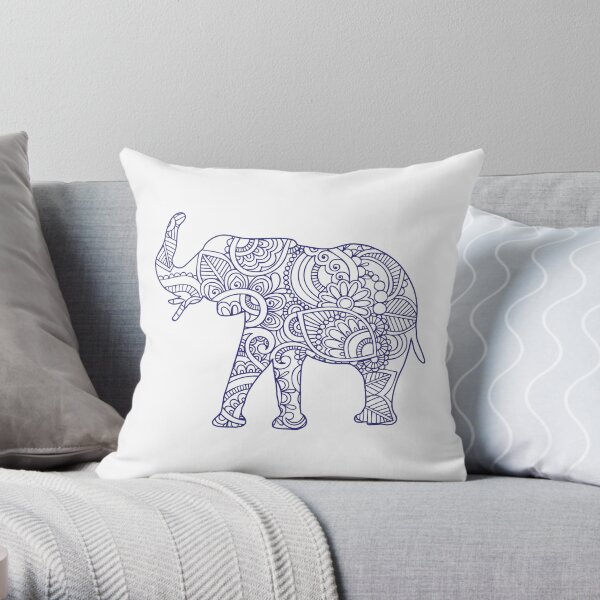 White store elephant pillow