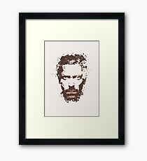 House M.D. Hugh Laurie splatter painting Framed Print