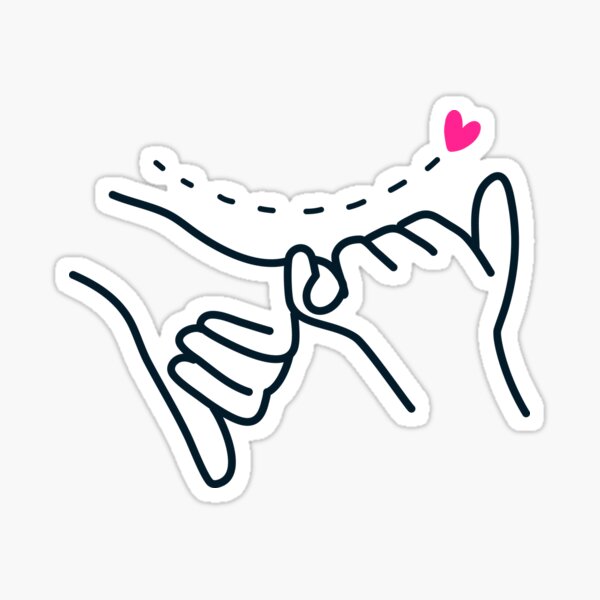 Pinky Promise Single line art | Sticker