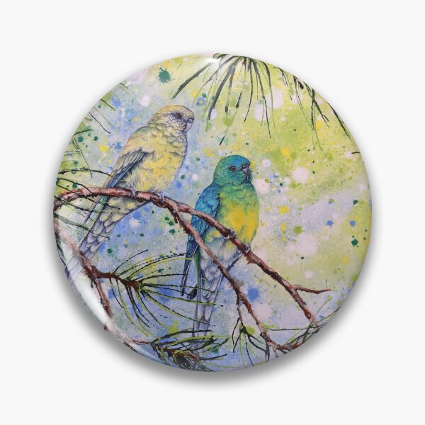 Item preview, "A Veiled Flame" Red-Rumped Parrots designed and sold by KADuffy.
