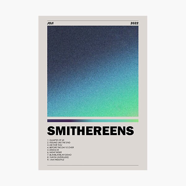 Smithereens | Joji | Album Poster & More | Photographic Print