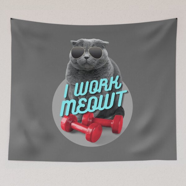 Item preview, I work MEOWt designed and sold by MerchFever.