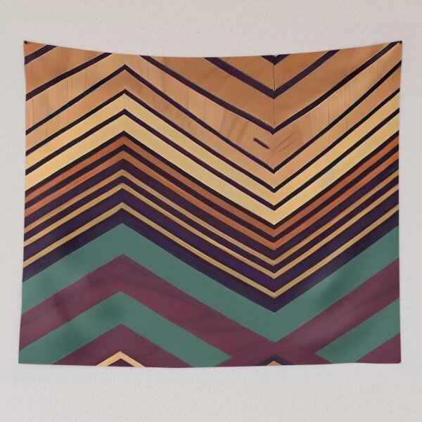 Item preview, Zig zag minimal design woodart designed and sold by Gus Wolvius.